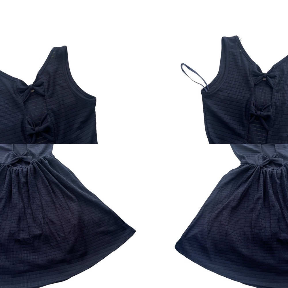 Ocean Drive Junior’s Size Medium Navy Sleeveless Sheer Bow Back Tank Dress A1046 - Picture 10 of 15